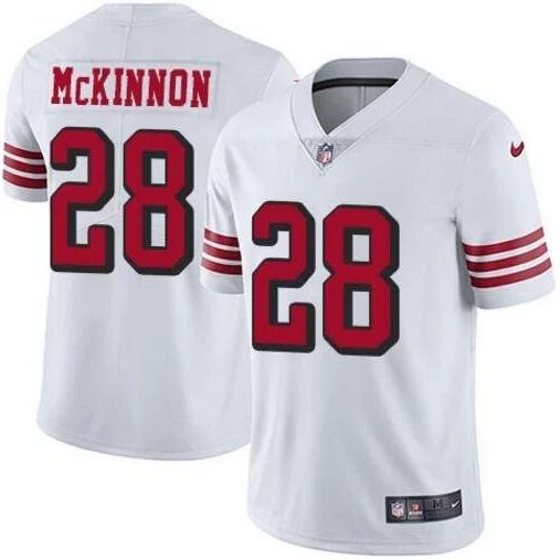 Men San Francisco 49ers #28 Jerick McKinnon Nike White Color Rush Limited Player NFL Jersey